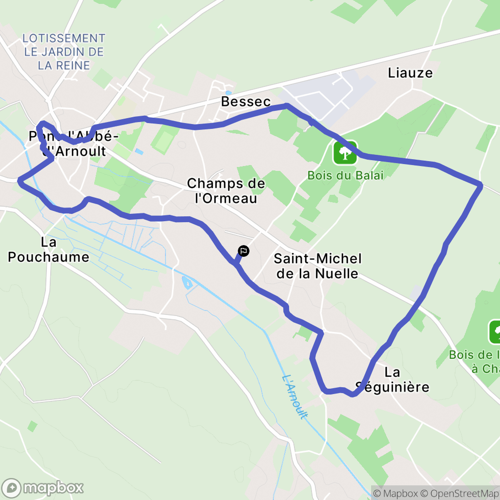 Pont-l'Abbé-d'Arnoult : carte du parcours de randonnée - France