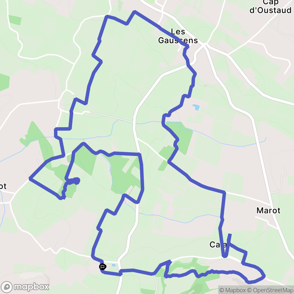 Villegouge : carte du parcours de randonnée - France