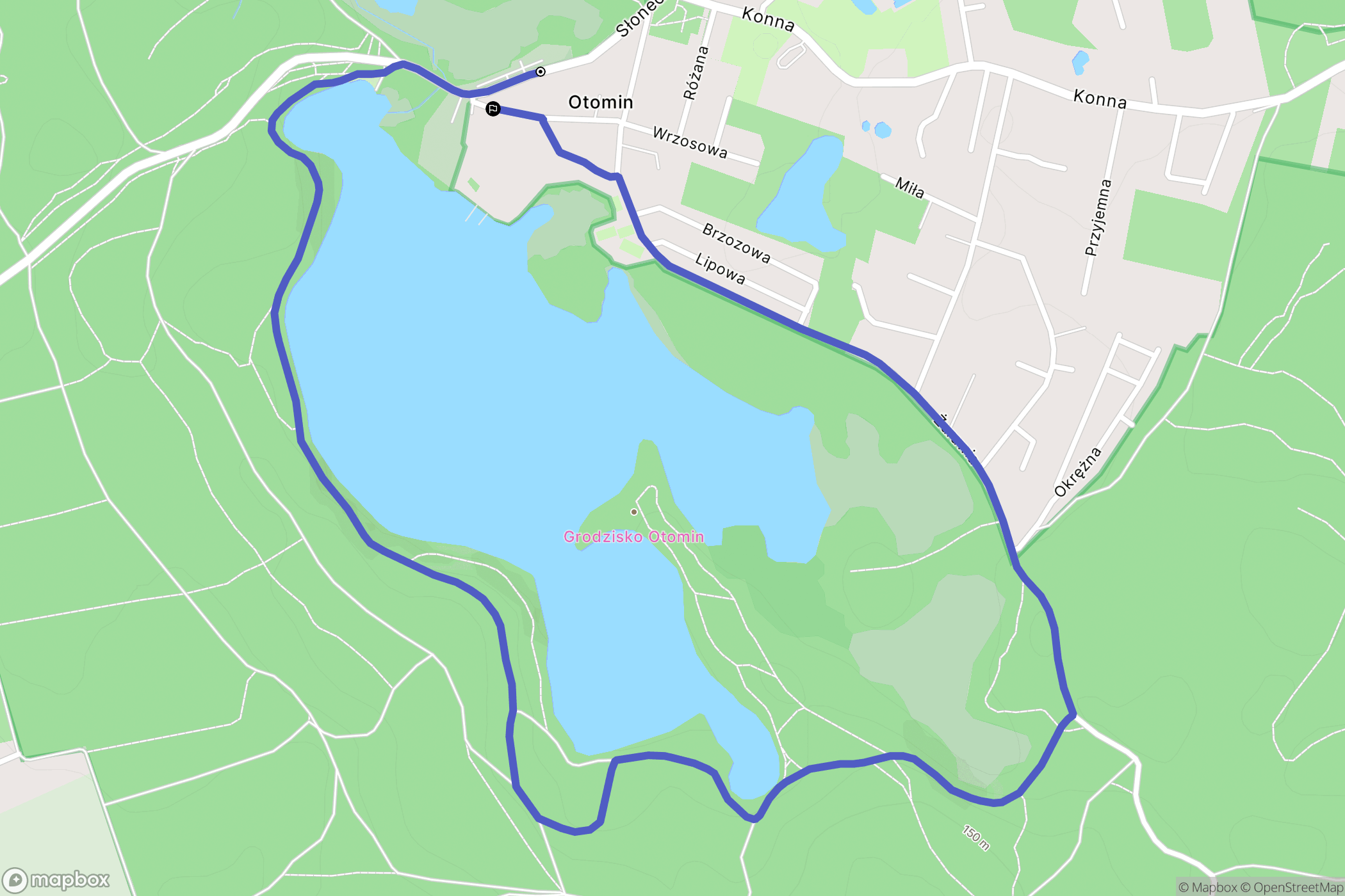 Otomin: mapa trasy - Poland