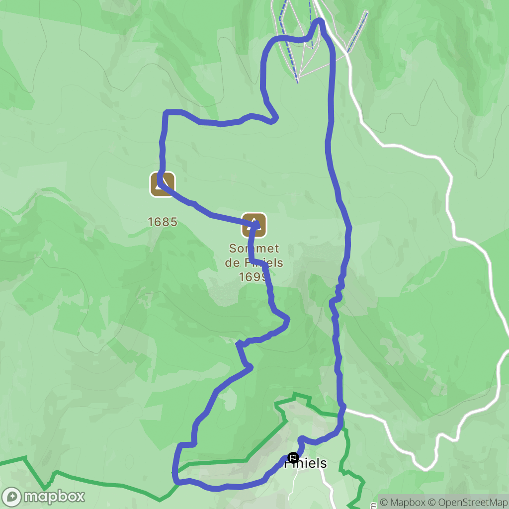 Pont-de-Montvert-Sud-Mont-Lozère : carte du parcours de randonnée - France