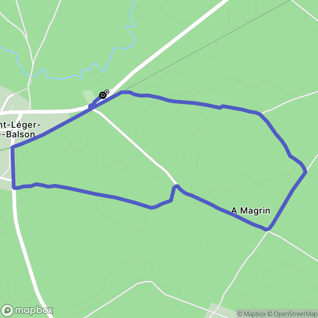 Saint-Léger-de-Balson : carte du parcours de randonnée - France