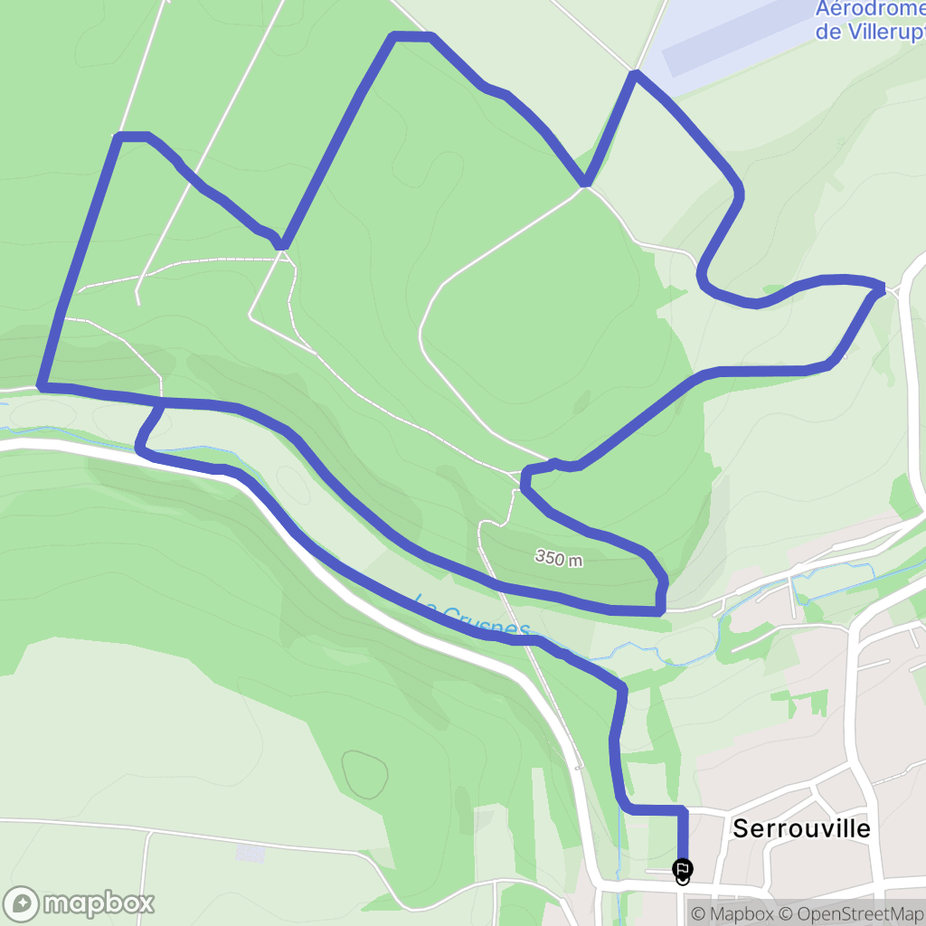 Serrouville : carte du parcours de randonnée - France