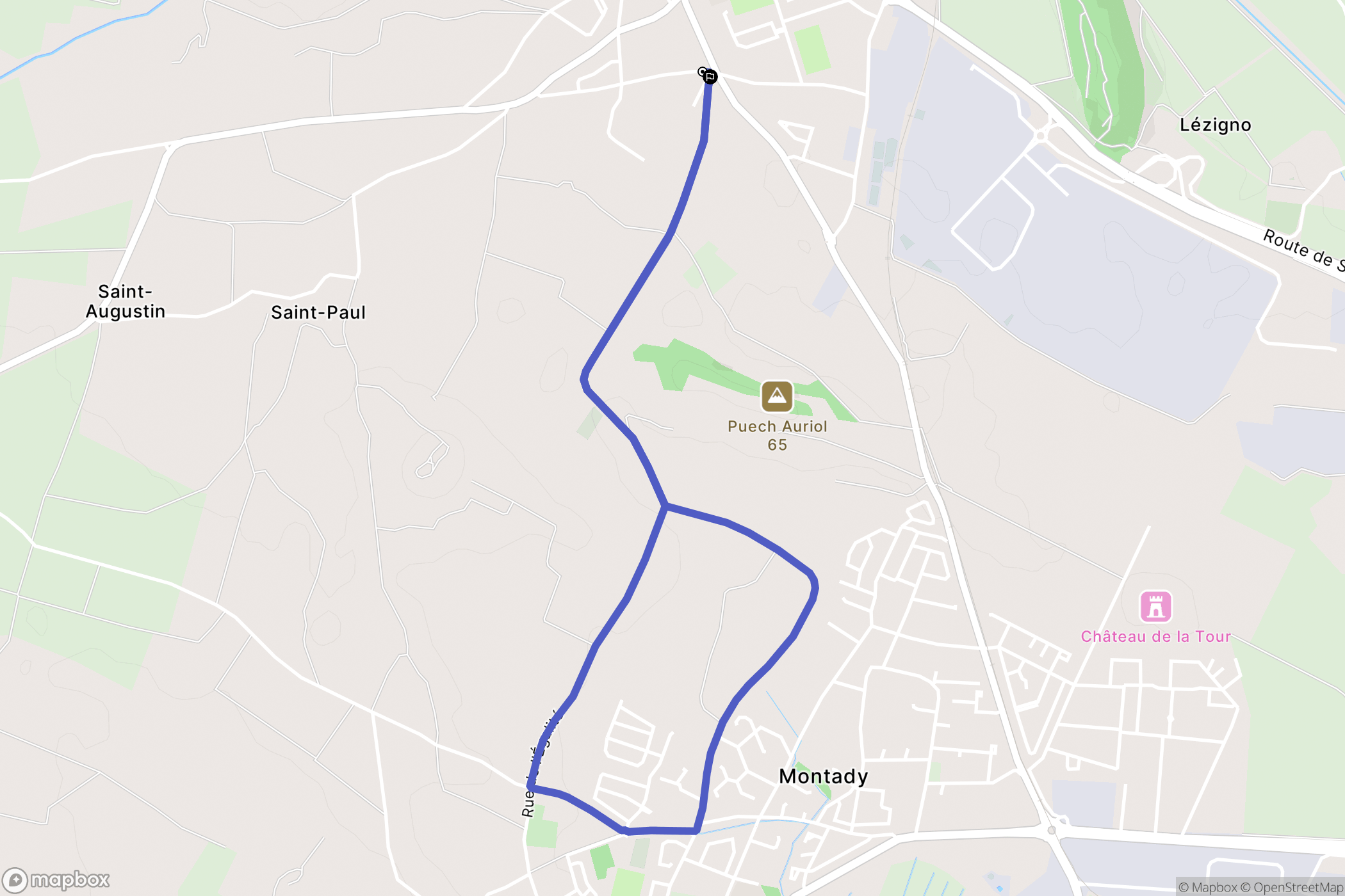 Maureilhan : carte du parcours de randonnée - France