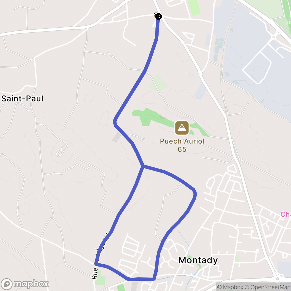 Maureilhan : carte du parcours de randonnée - France