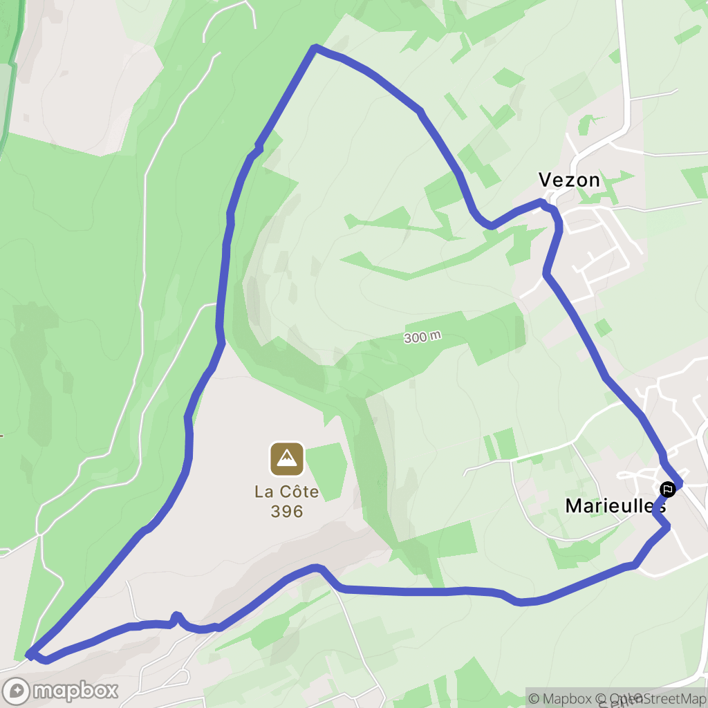 Marieulles : carte du parcours de randonnée - France