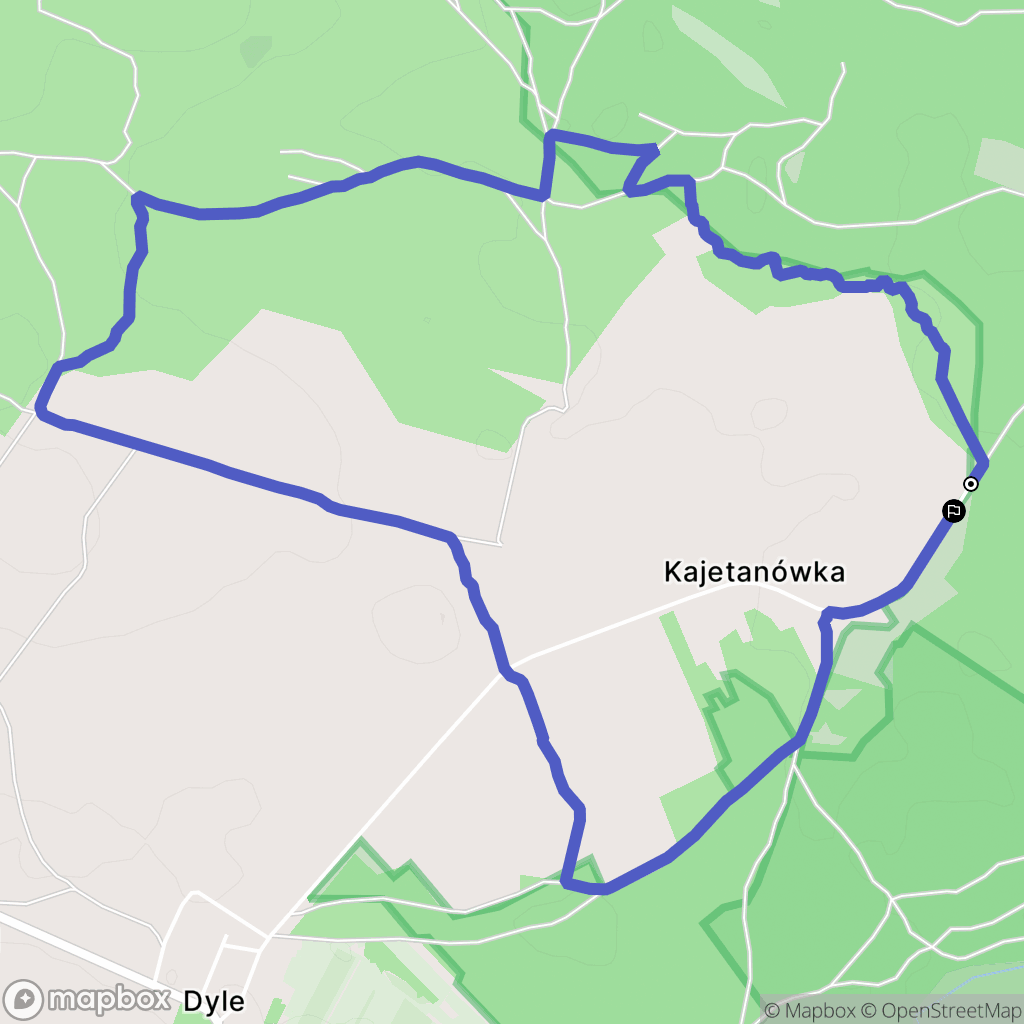 Kajetanówka: mapa trasy - Poland