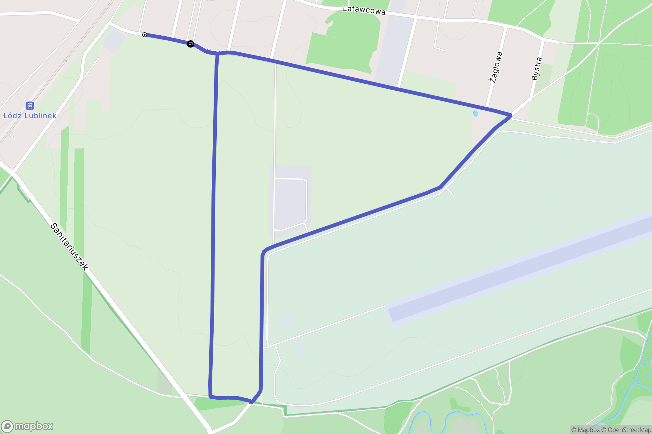 Łódź-Polesie: mapa trasy - Poland