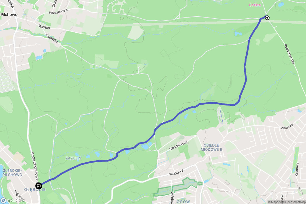 Szczecin: mapa trasy - Poland