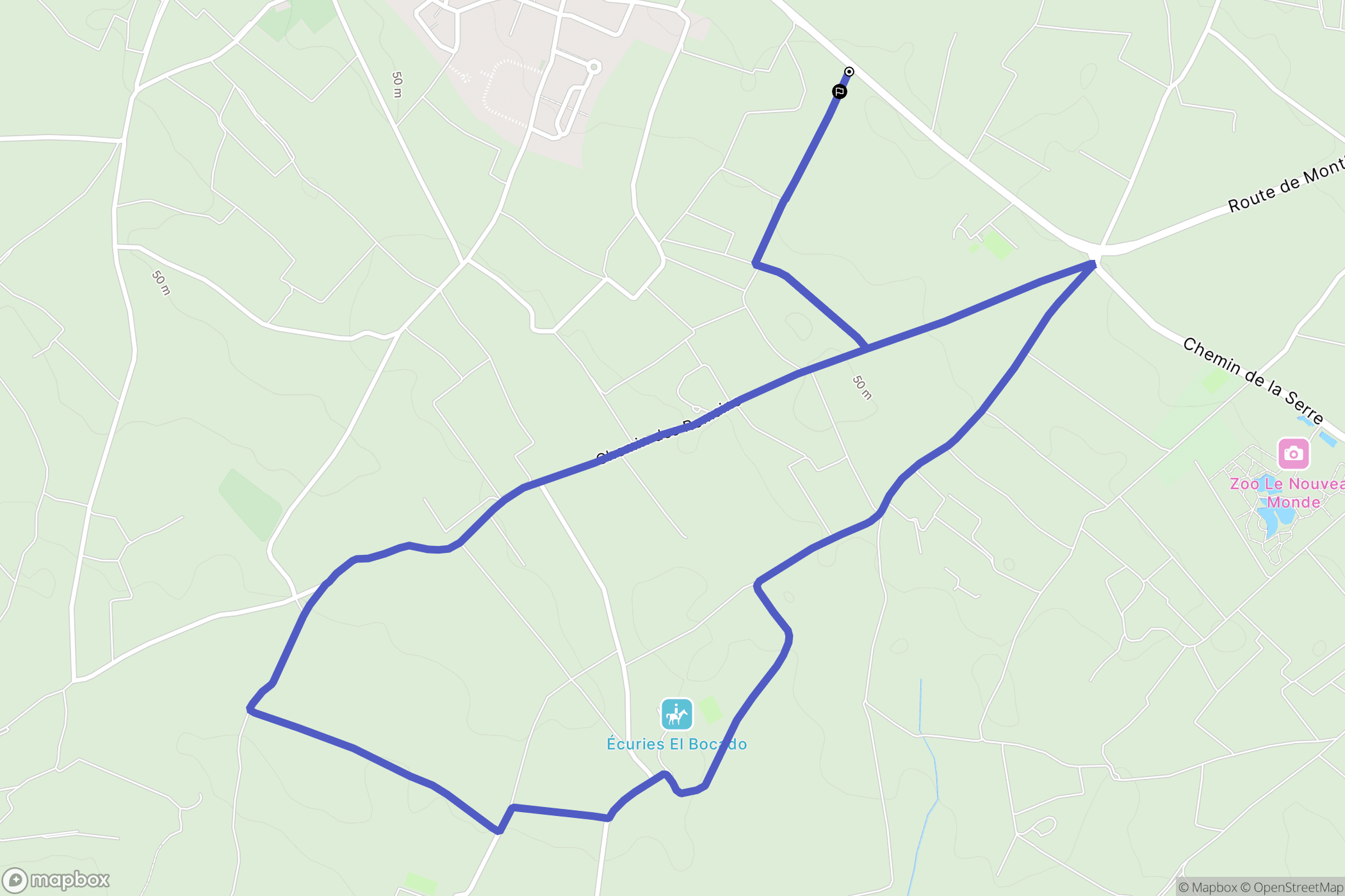 Bessan : carte du parcours de randonnée - France