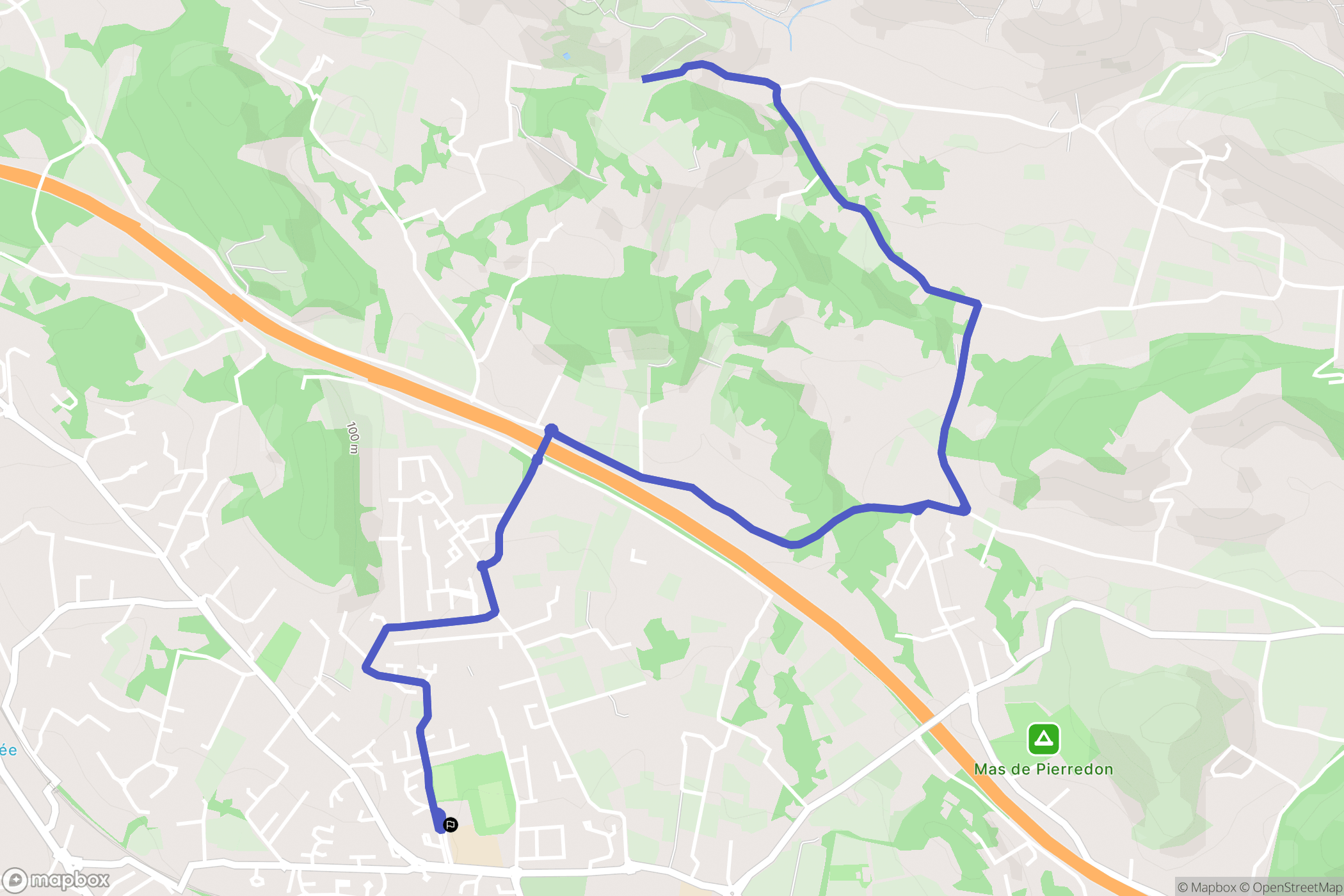 Sanary-sur-Mer : carte du parcours de randonnée - France