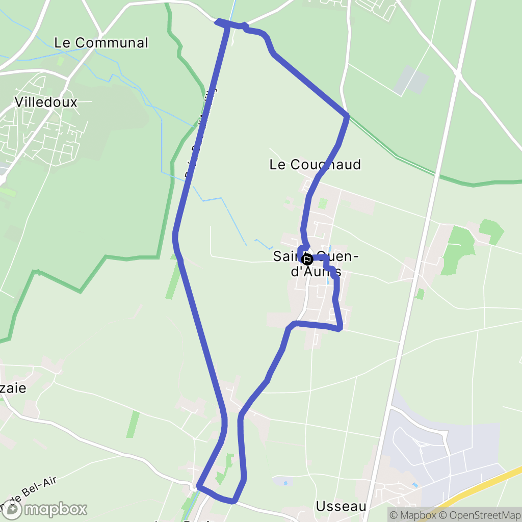 Saint-Ouen-d'Aunis : carte du parcours de randonnée - France