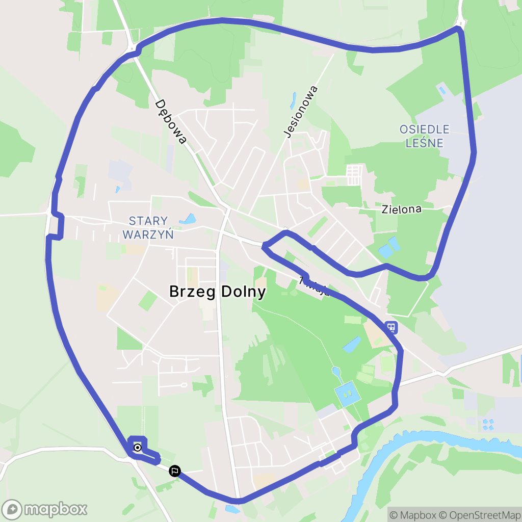 Brzeg Dolny: mapa trasy - Poland