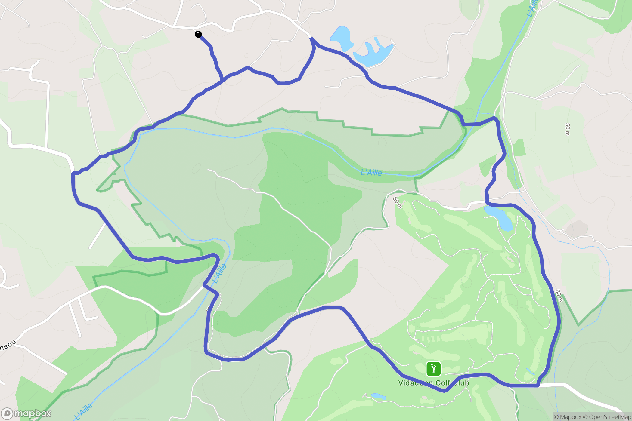 Vidauban : carte du parcours de randonnée - France