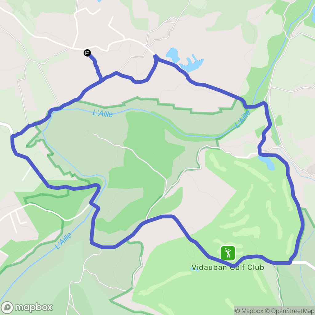 Vidauban : carte du parcours de randonnée - France