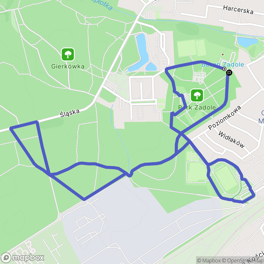 Katowice: mapa trasy - Poland