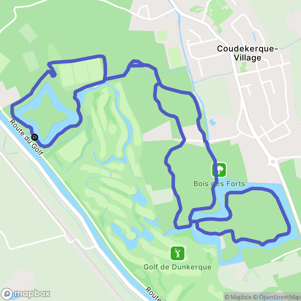 Bierne : carte du parcours de randonnée - France
