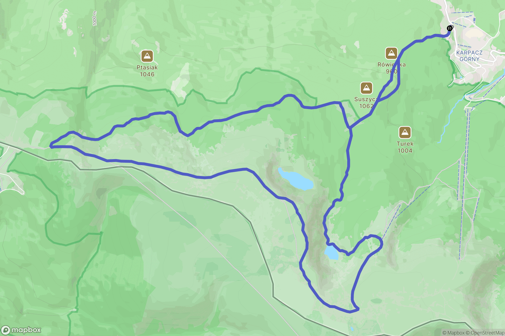 Karpacz: mapa trasy - Poland