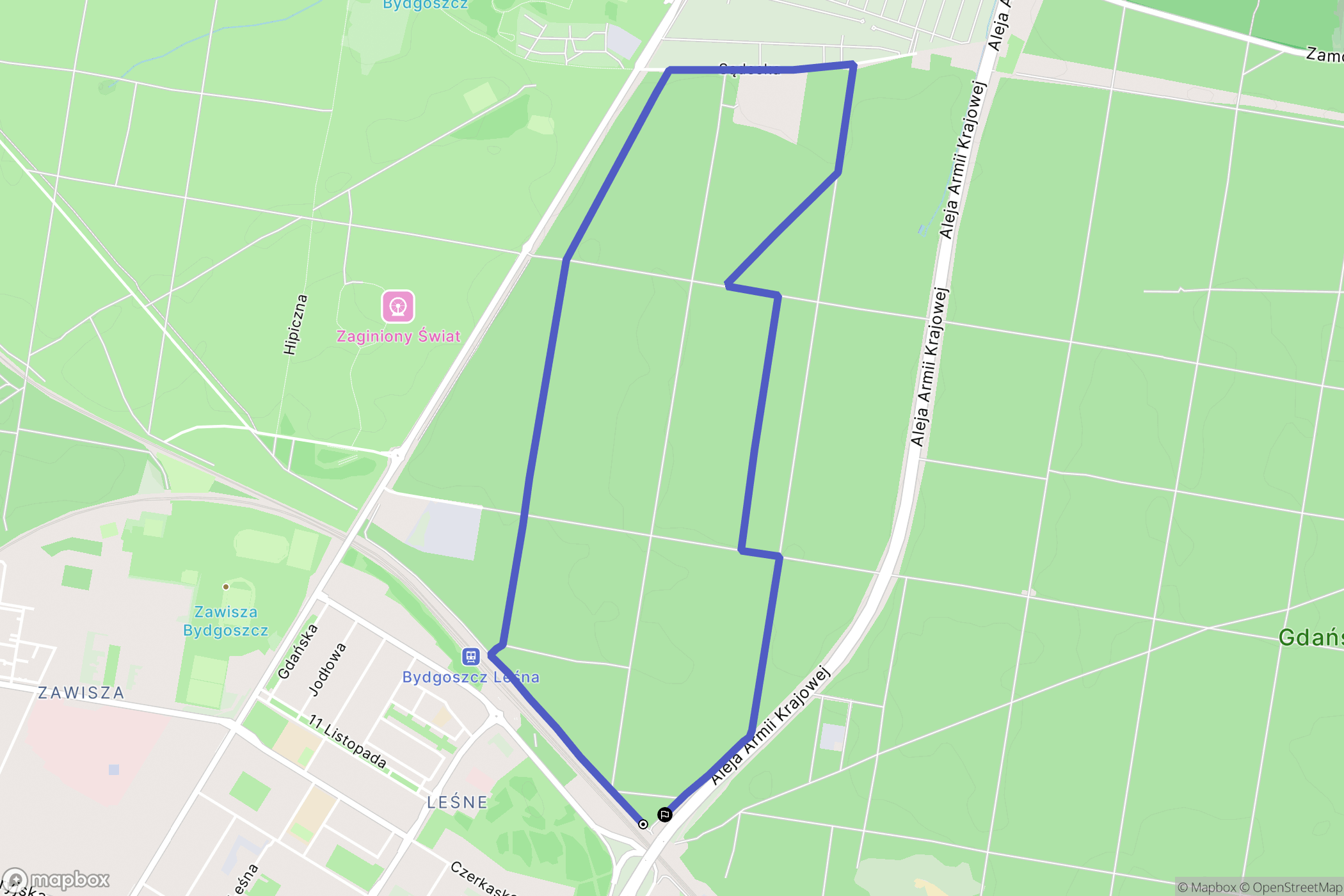 Bydgoszcz: mapa trasy - Poland