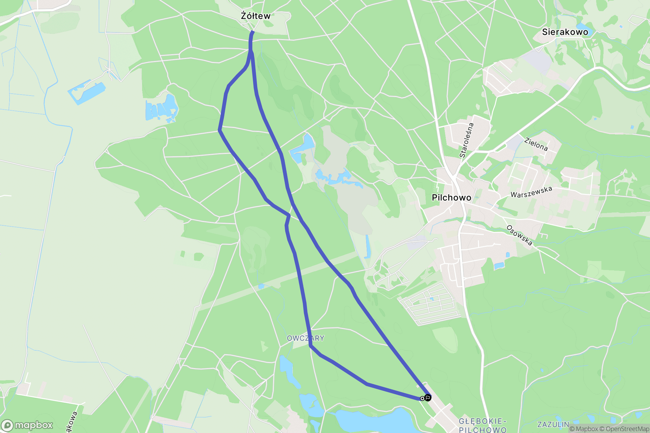 Szczecin: mapa trasy - Poland
