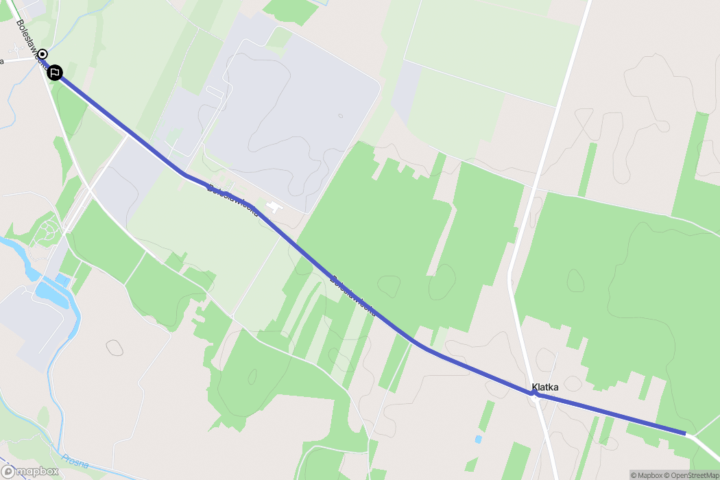 Wieruszów: mapa trasy - Poland