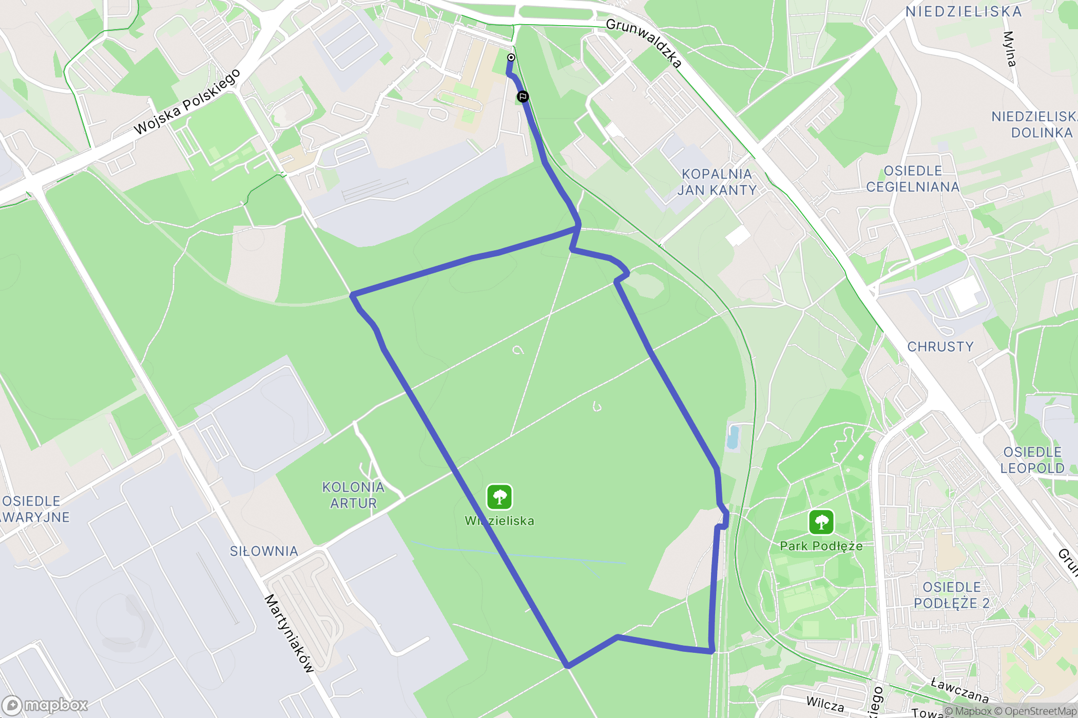 Jaworzno: mapa trasy - Poland
