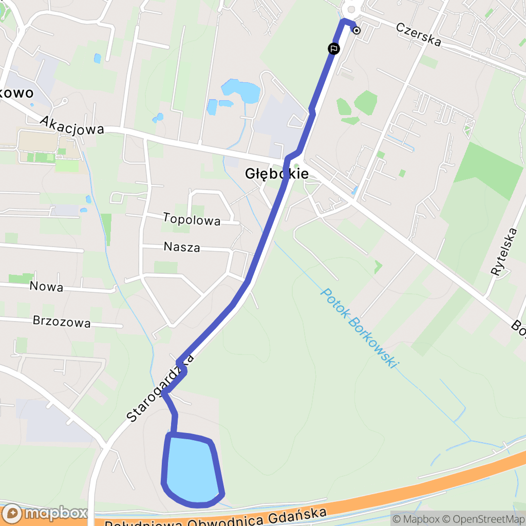 Gdańsk: mapa trasy - Poland