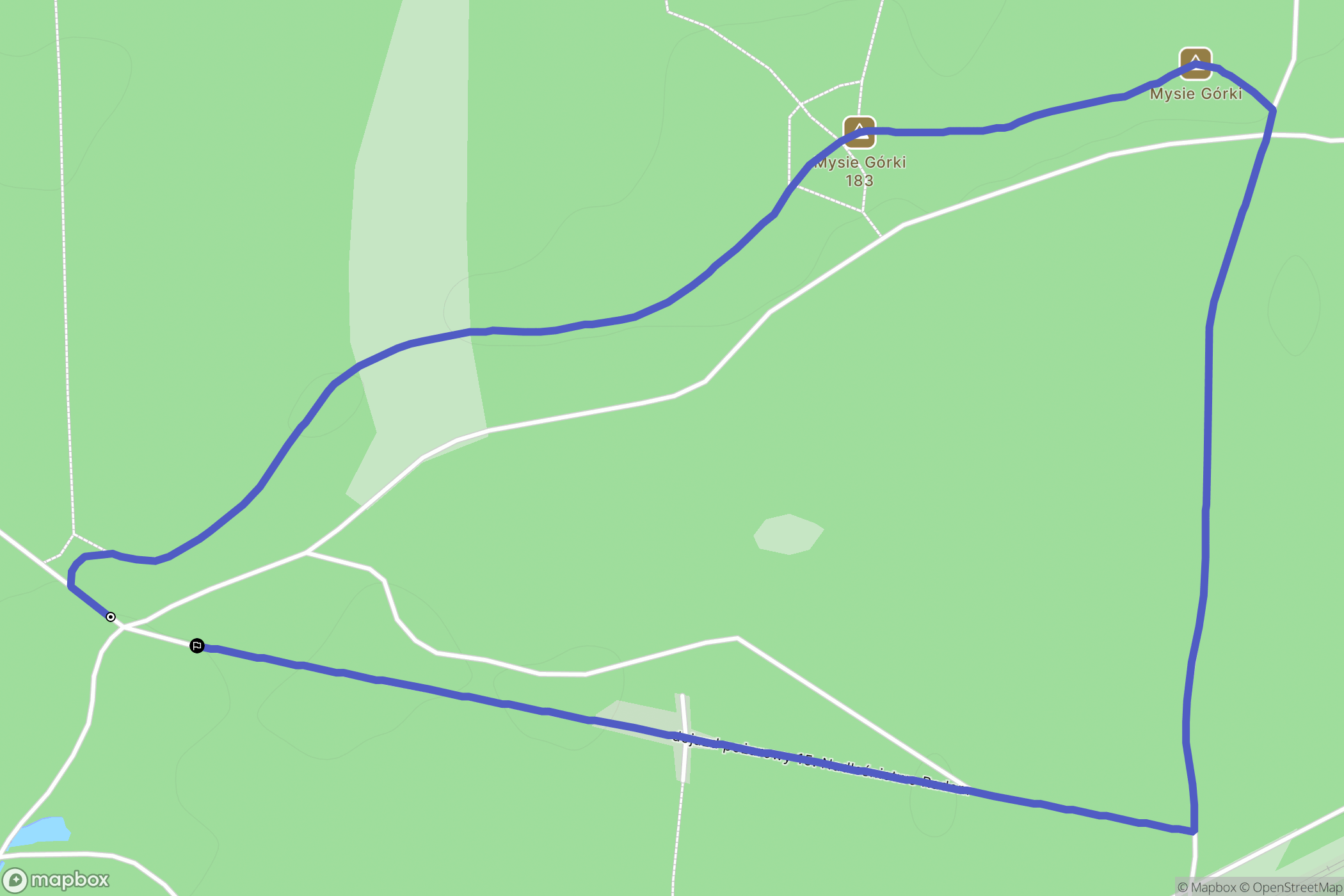Jedlnia-Letnisko: mapa trasy - Poland