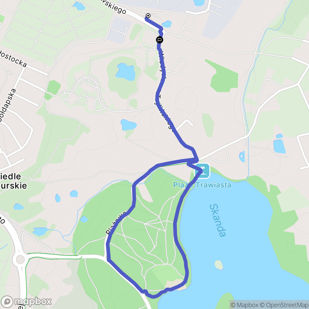 Olsztyn: mapa trasy - Poland