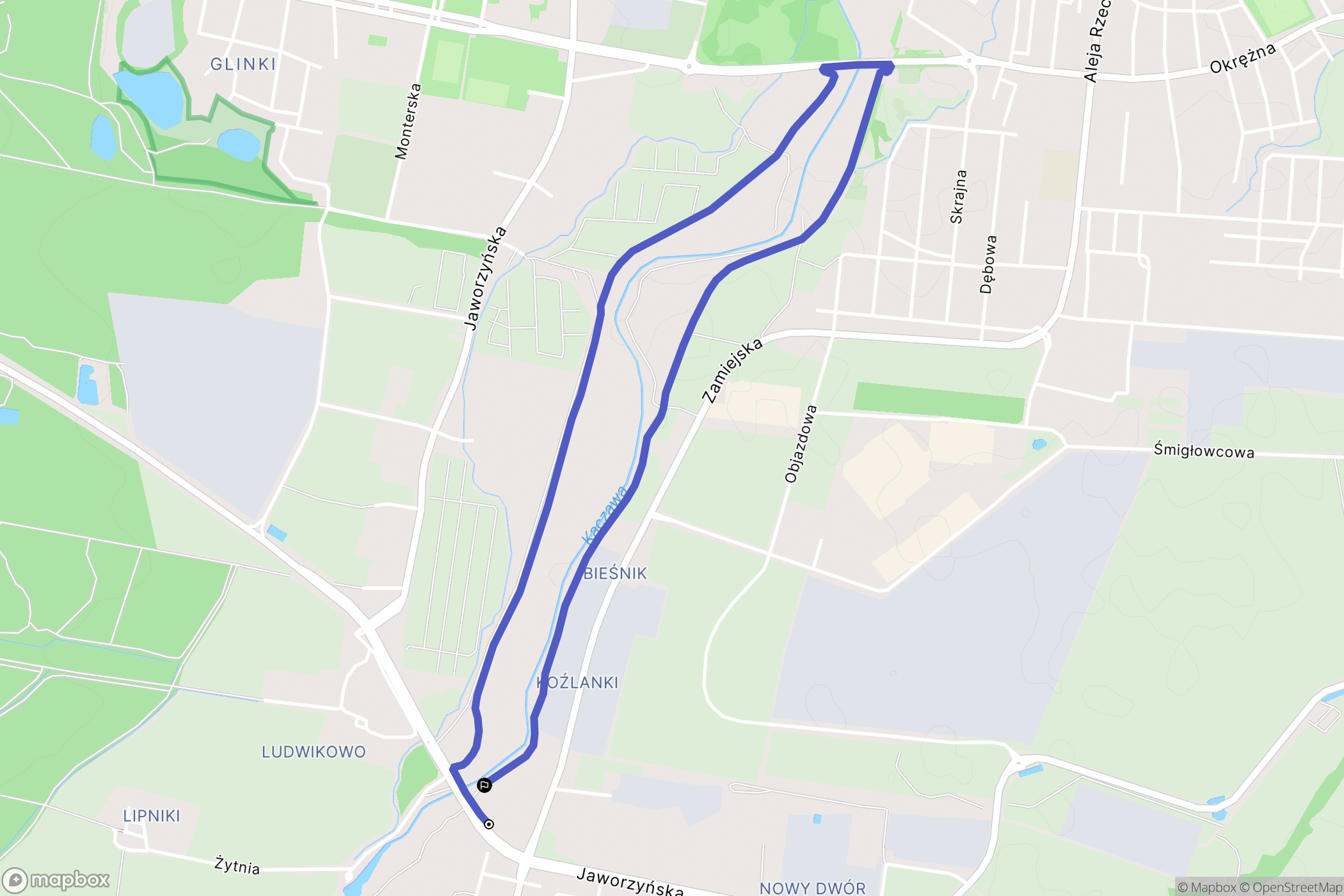 Legnica: mapa trasy - Poland