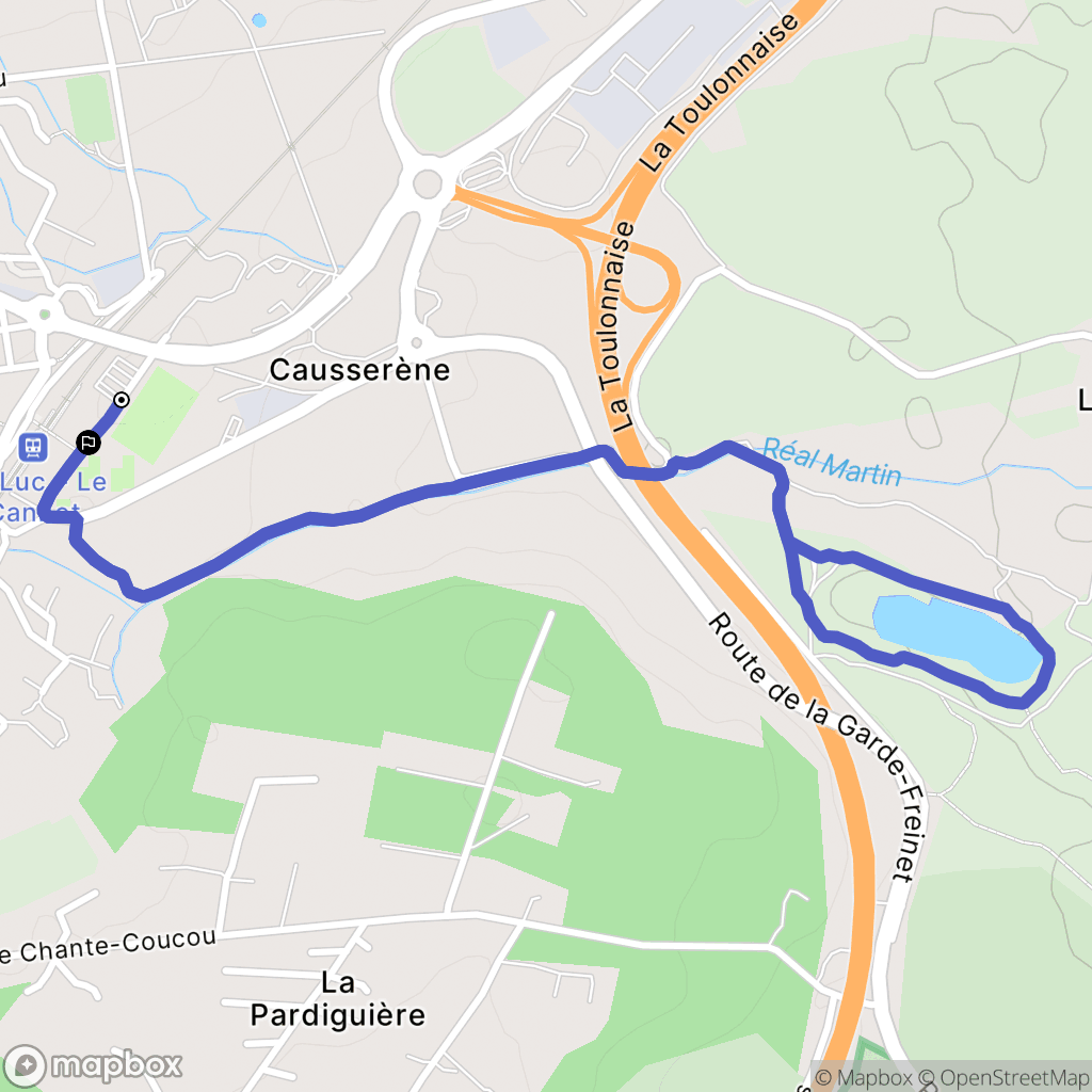 Le Cannet-des-Maures : carte du parcours de randonnée - France