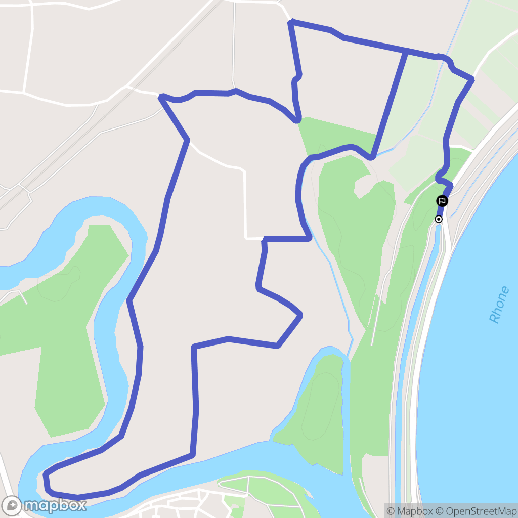 Vallabrègues : carte du parcours de randonnée - France