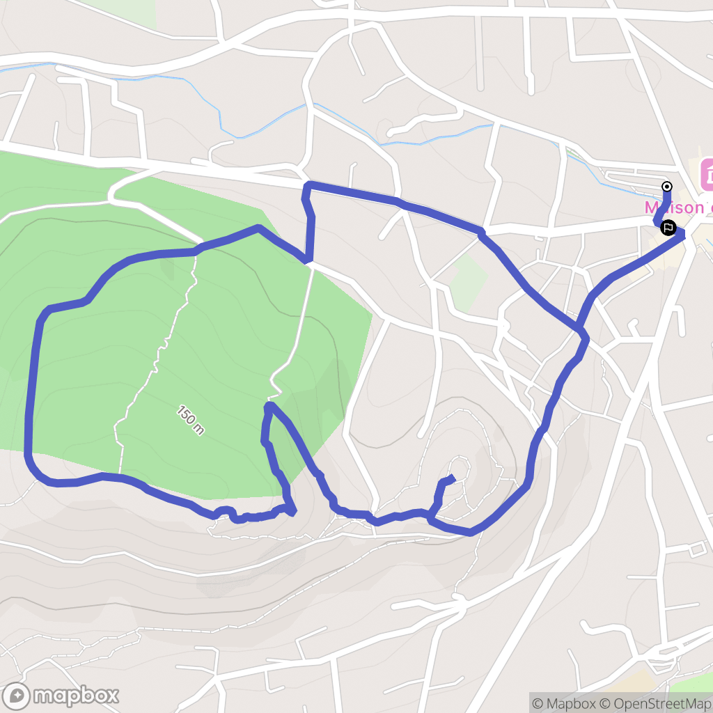 Calvisson : carte du parcours de randonnée - France
