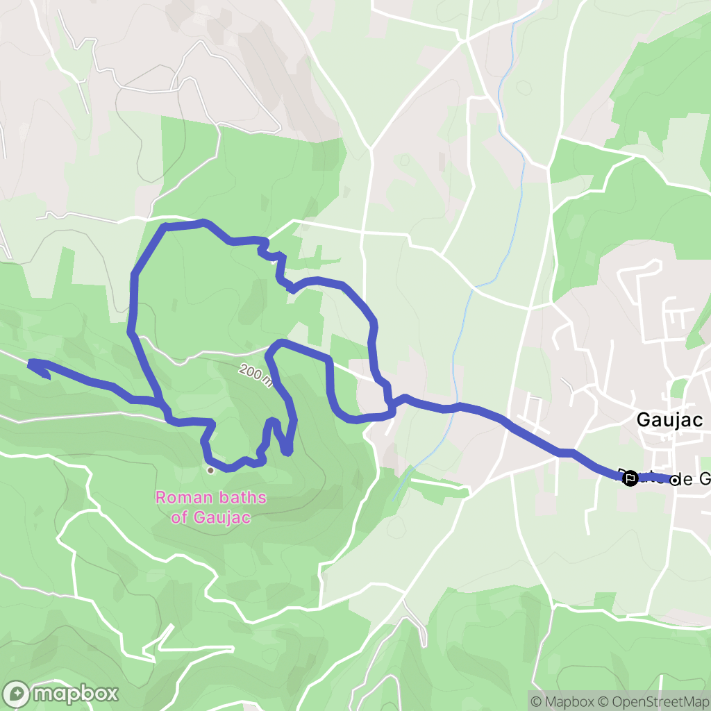 Gaujac : carte du parcours de randonnée - France