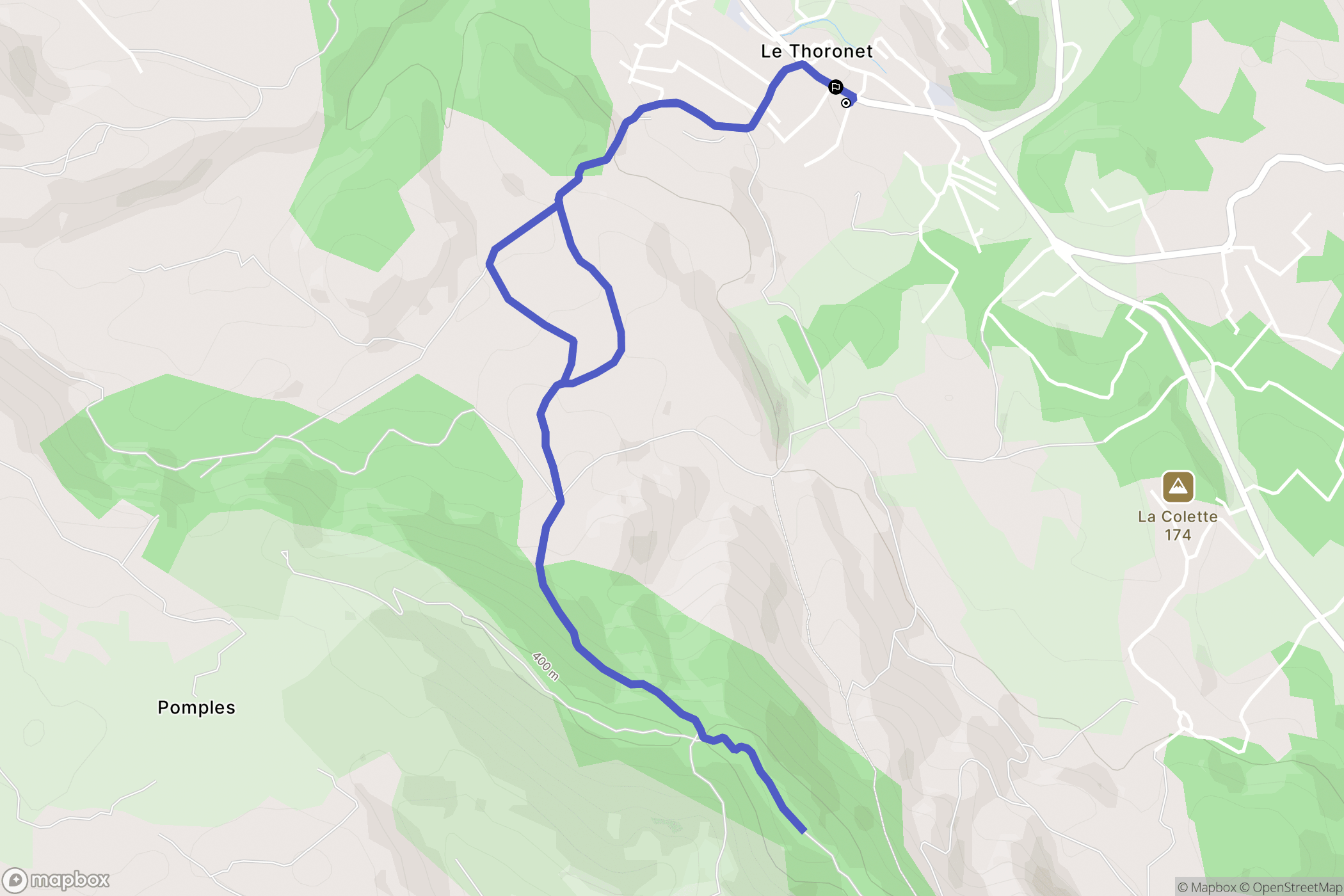 Le Thoronet : carte du parcours de randonnée - France