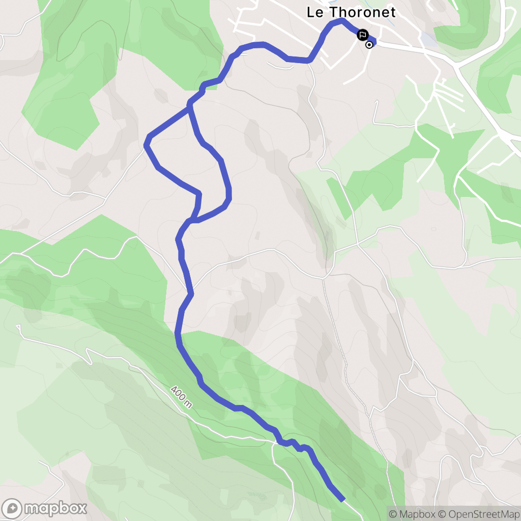 Le Thoronet : carte du parcours de randonnée - France