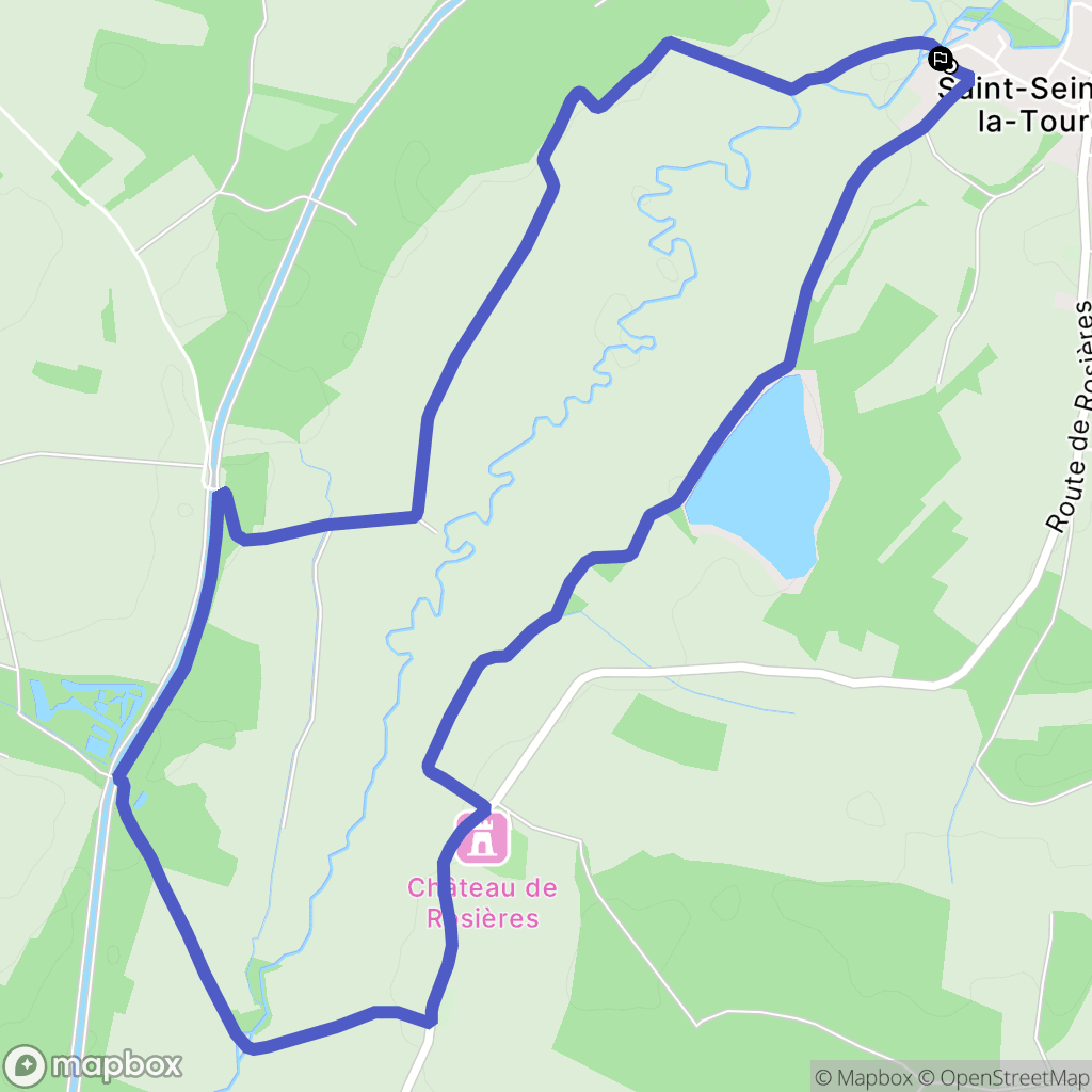 Saint-Seine-sur-Vingeanne : carte du parcours de randonnée - France