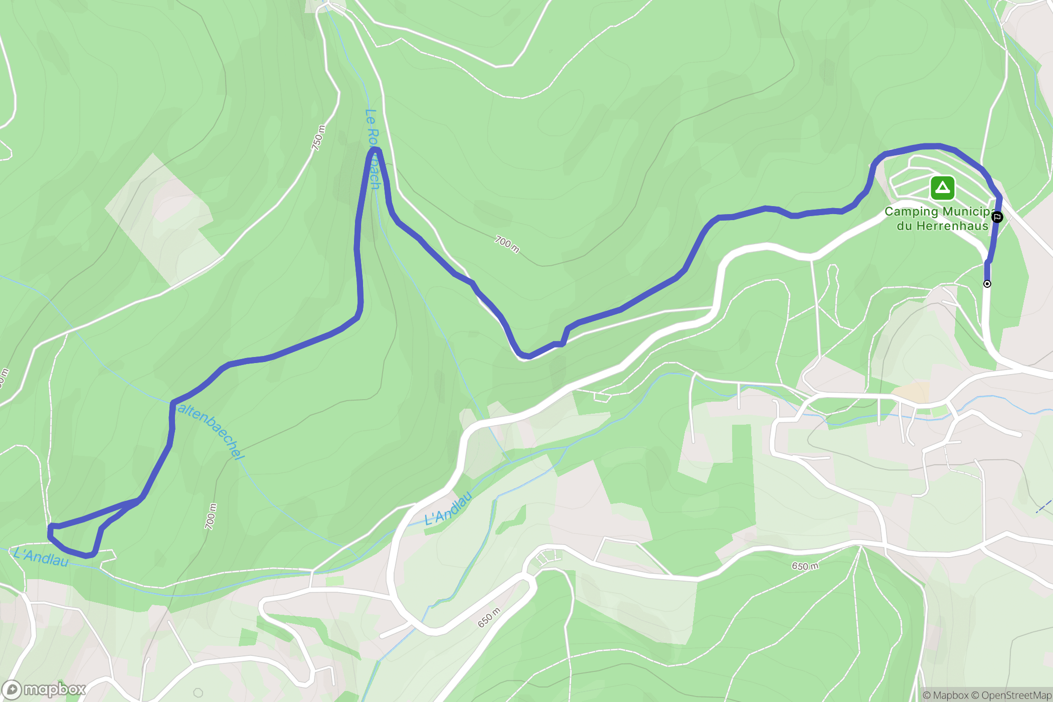 Le Hohwald : carte du parcours de randonnée - France