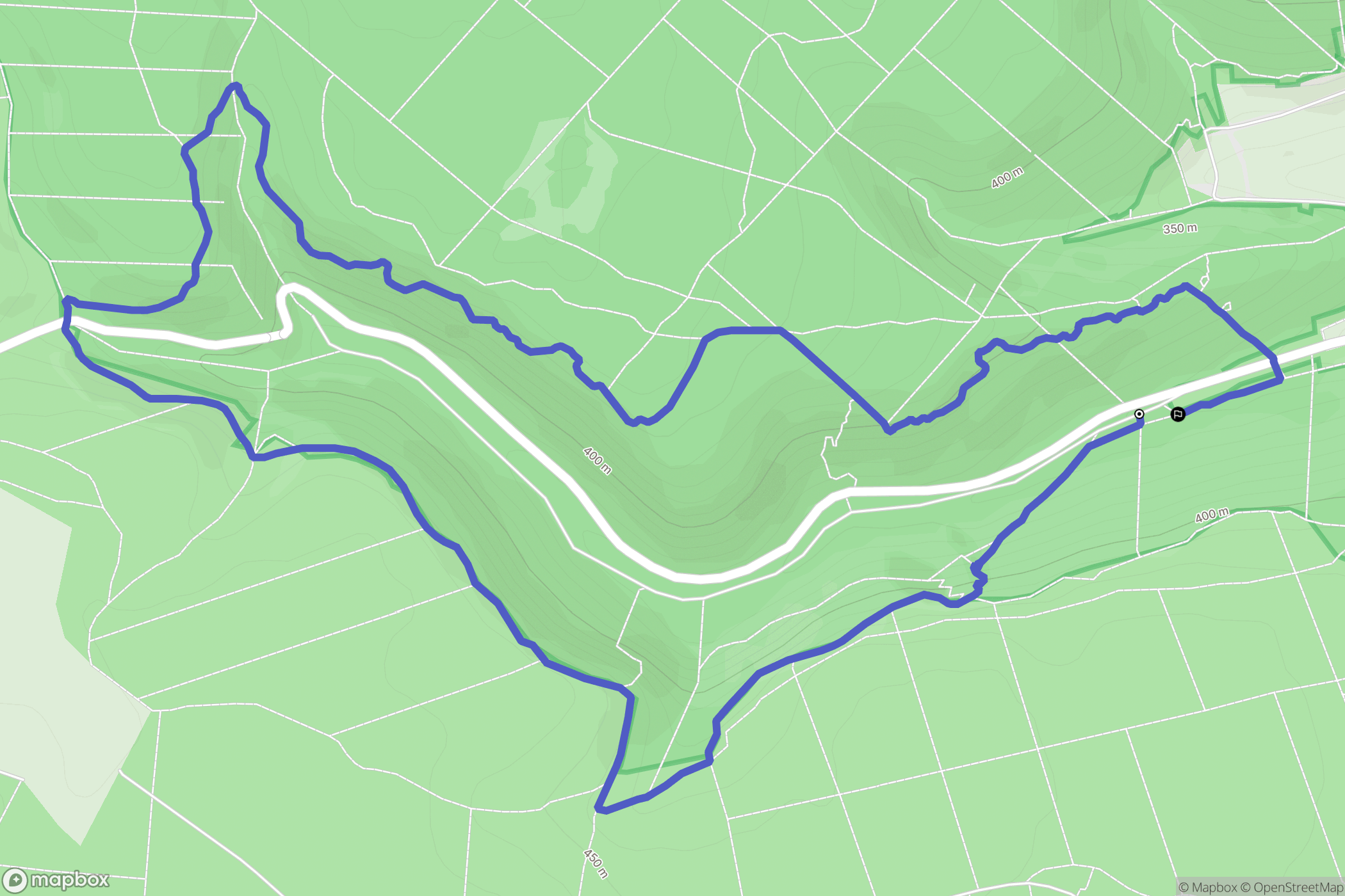Gevrey Chambertin : carte du parcours de randonnée - France