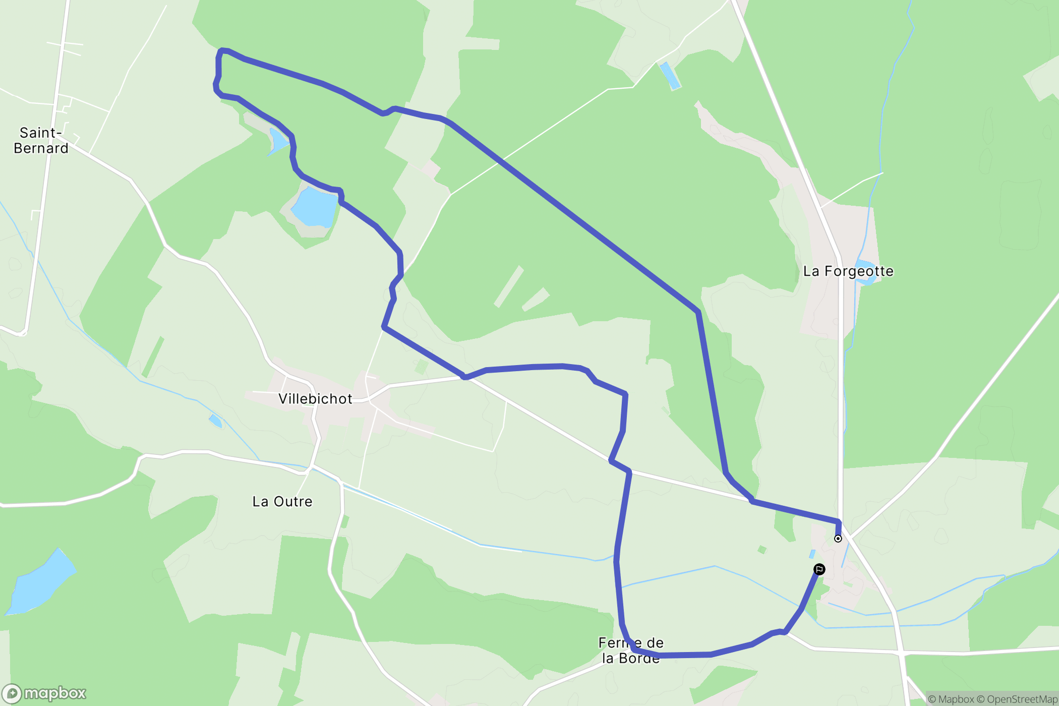 Saint-Nicolas-lès-Cîteaux : carte du parcours de randonnée - France