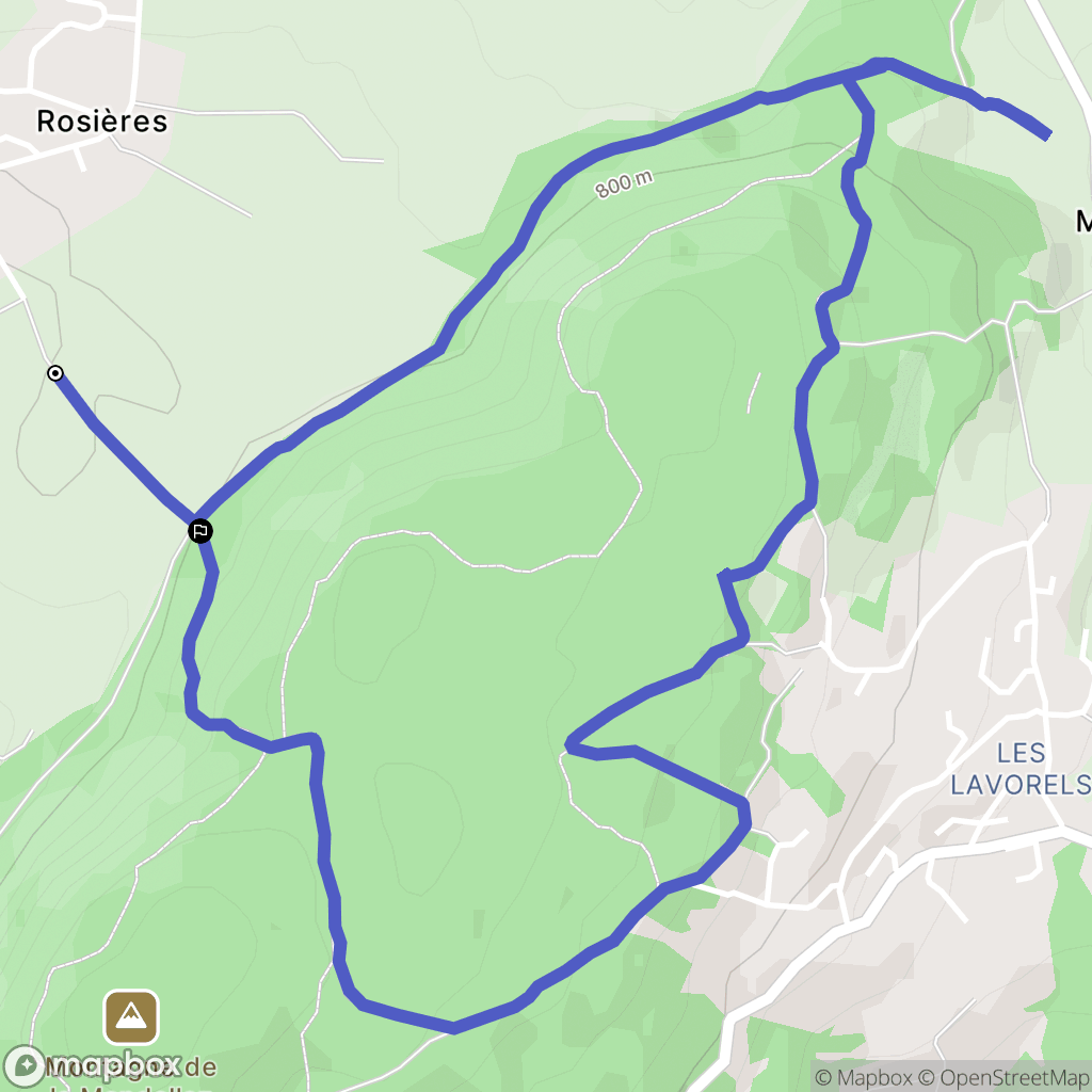 Choisy : carte du parcours de randonnée - France