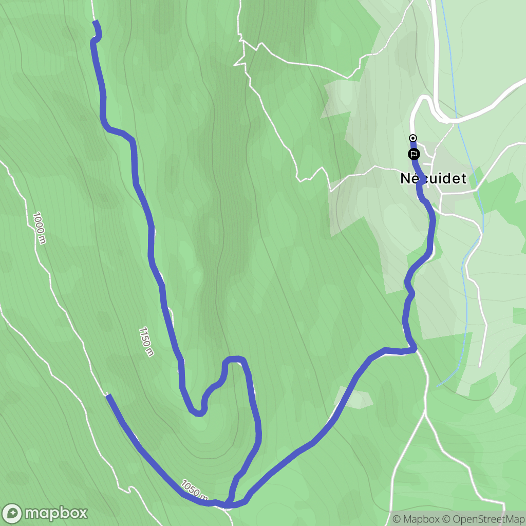 La Thuile : carte du parcours de randonnée - France