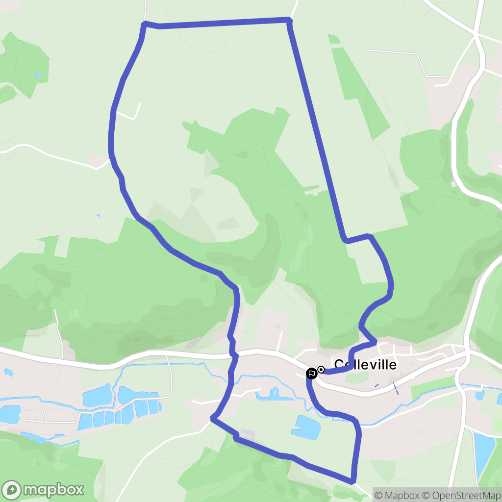Colleville : carte du parcours de randonnée - France