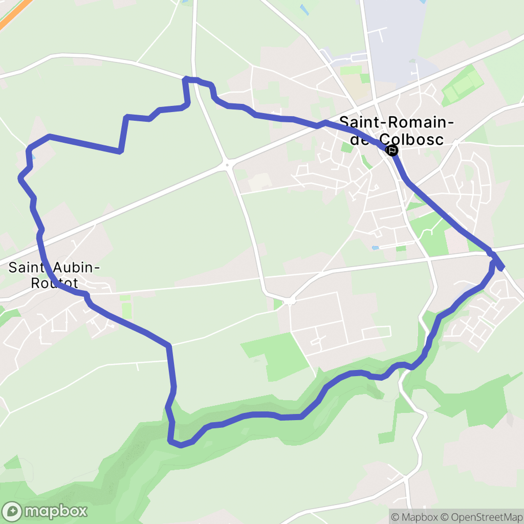 Saint-Romain-de-Colbosc : carte du parcours de randonnée - France