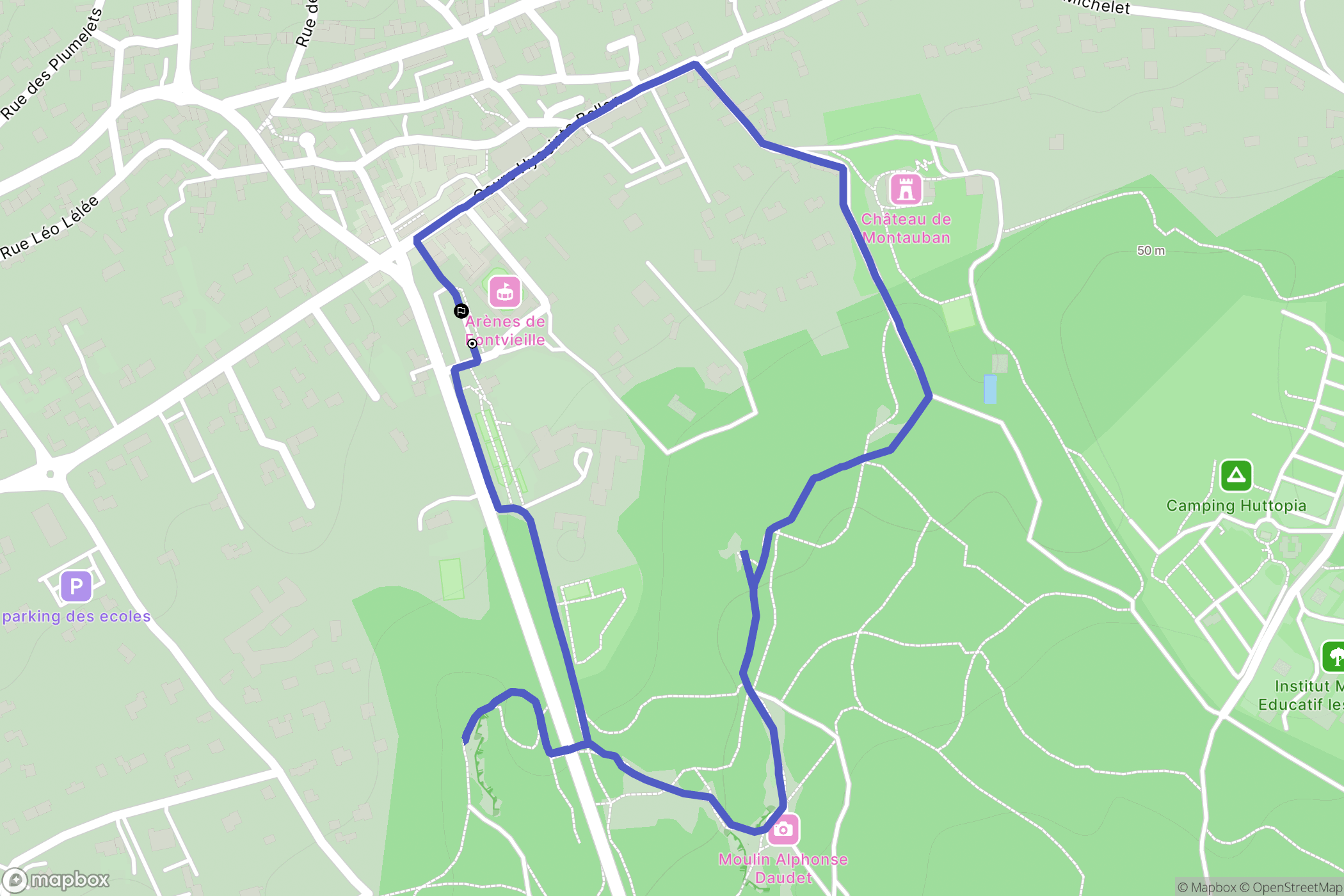 Fontvieille: routekaart voor buitenactiviteiten - France