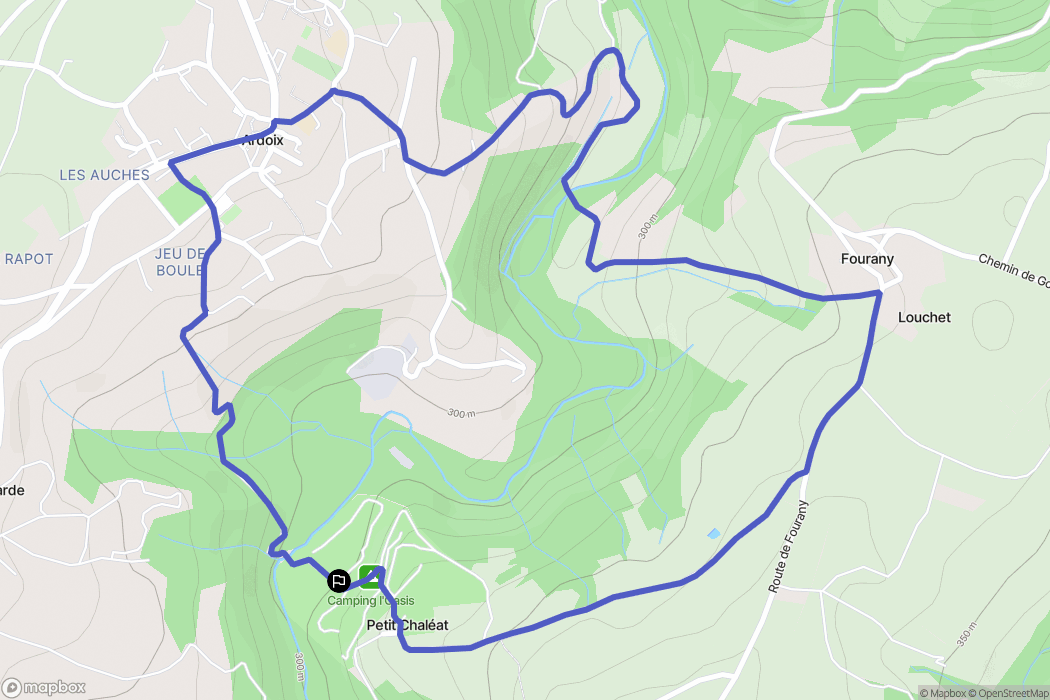 Éclassan : carte du parcours de randonnée - France
