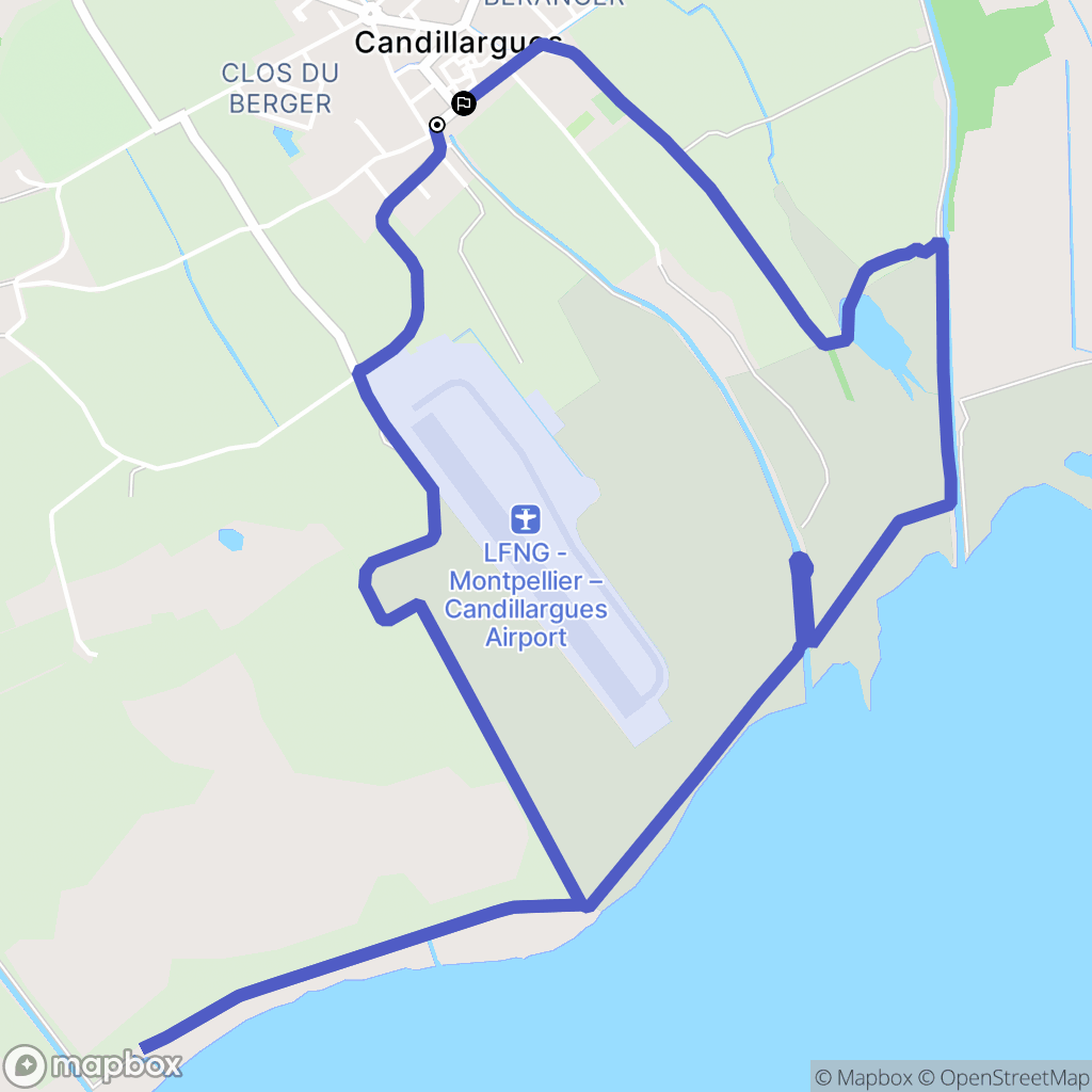 Candillargues : carte du parcours de randonnée - France