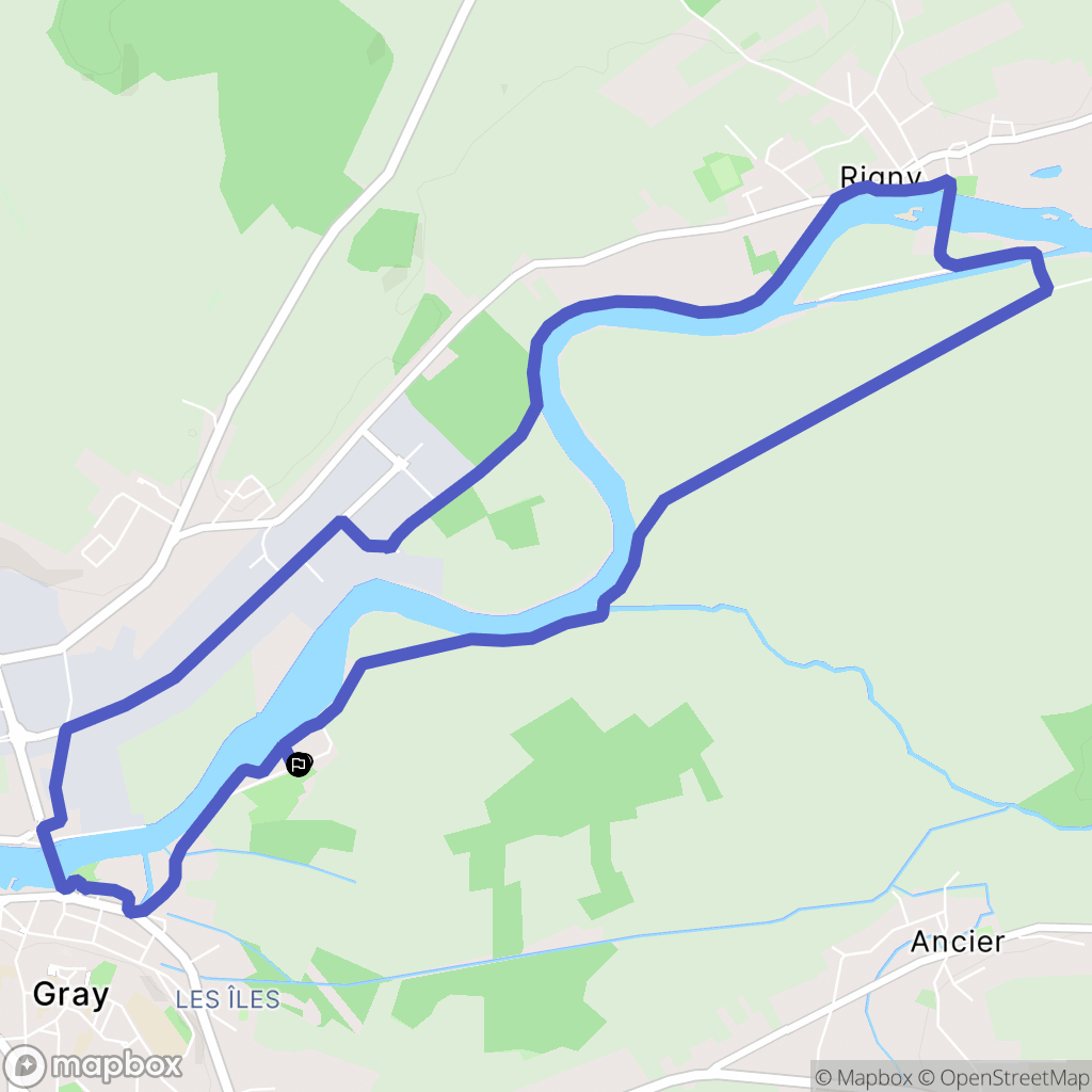 Gray : carte du parcours de randonnée - France
