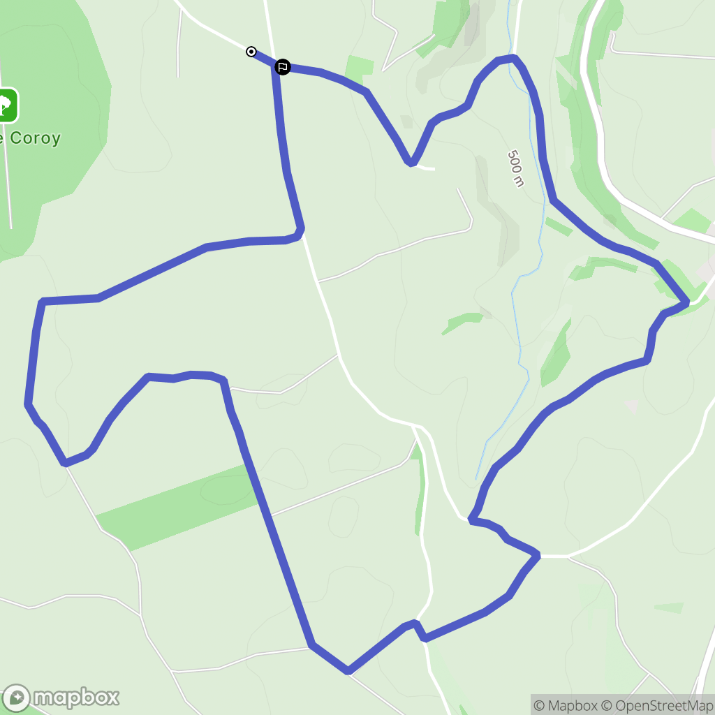 Saint-Seine-l'Abbaye : carte du parcours de randonnée - France