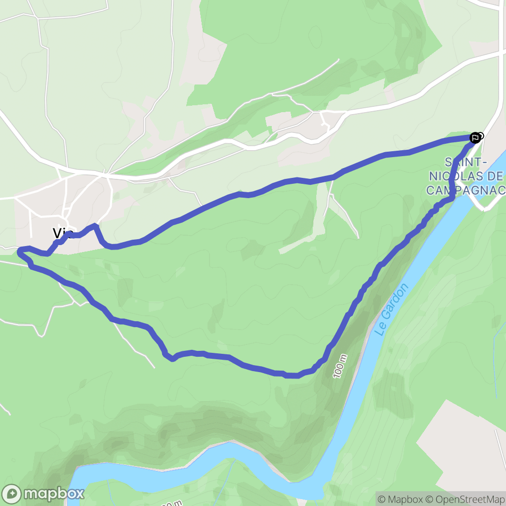 Sainte-Anastasie : carte du parcours de randonnée - France