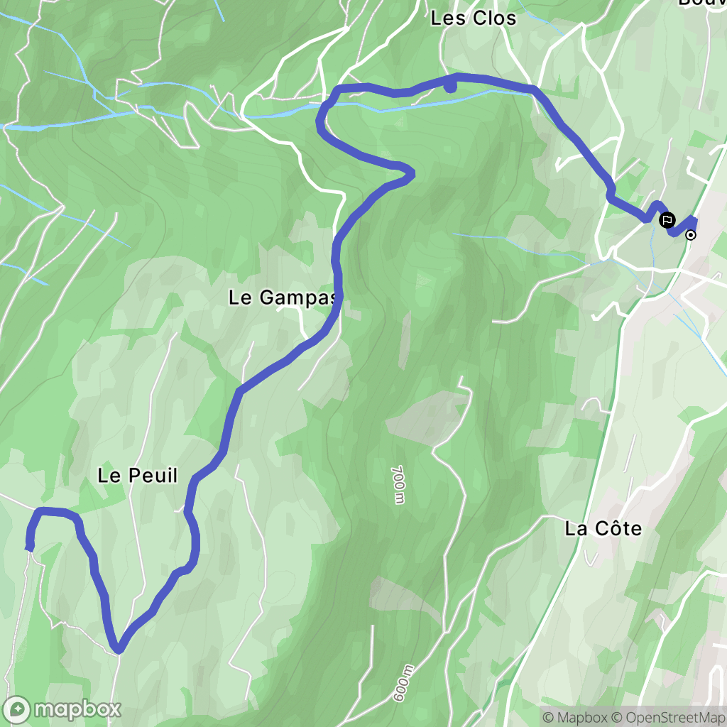 Claix : carte du parcours de randonnée - France